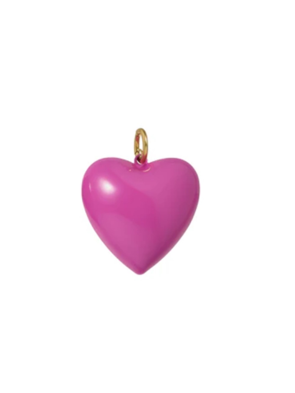 NWOT Roxanne Assoulin The Big Puffy Heart Charm In Magenta